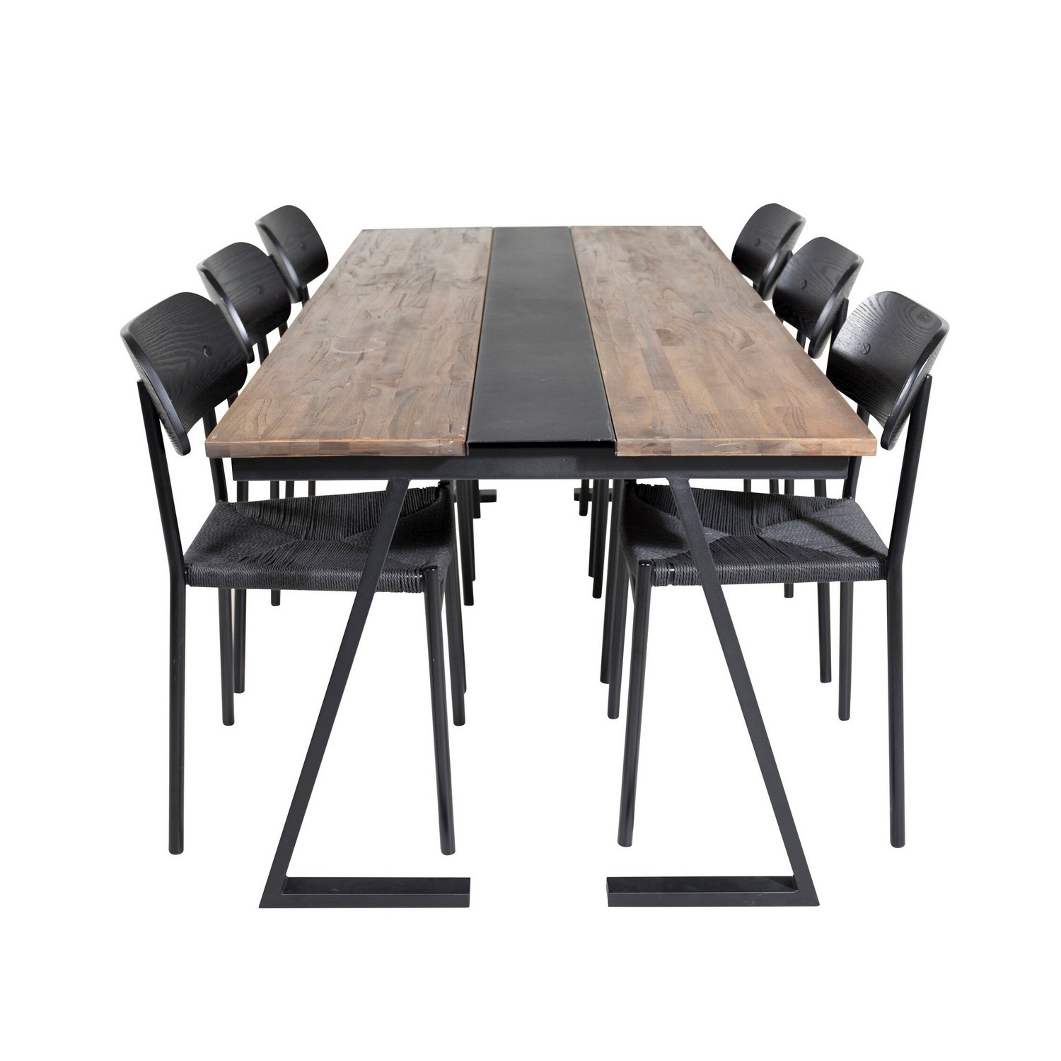 Spisegruppe Venture Home Jakarta med 6stk Polly Stoler