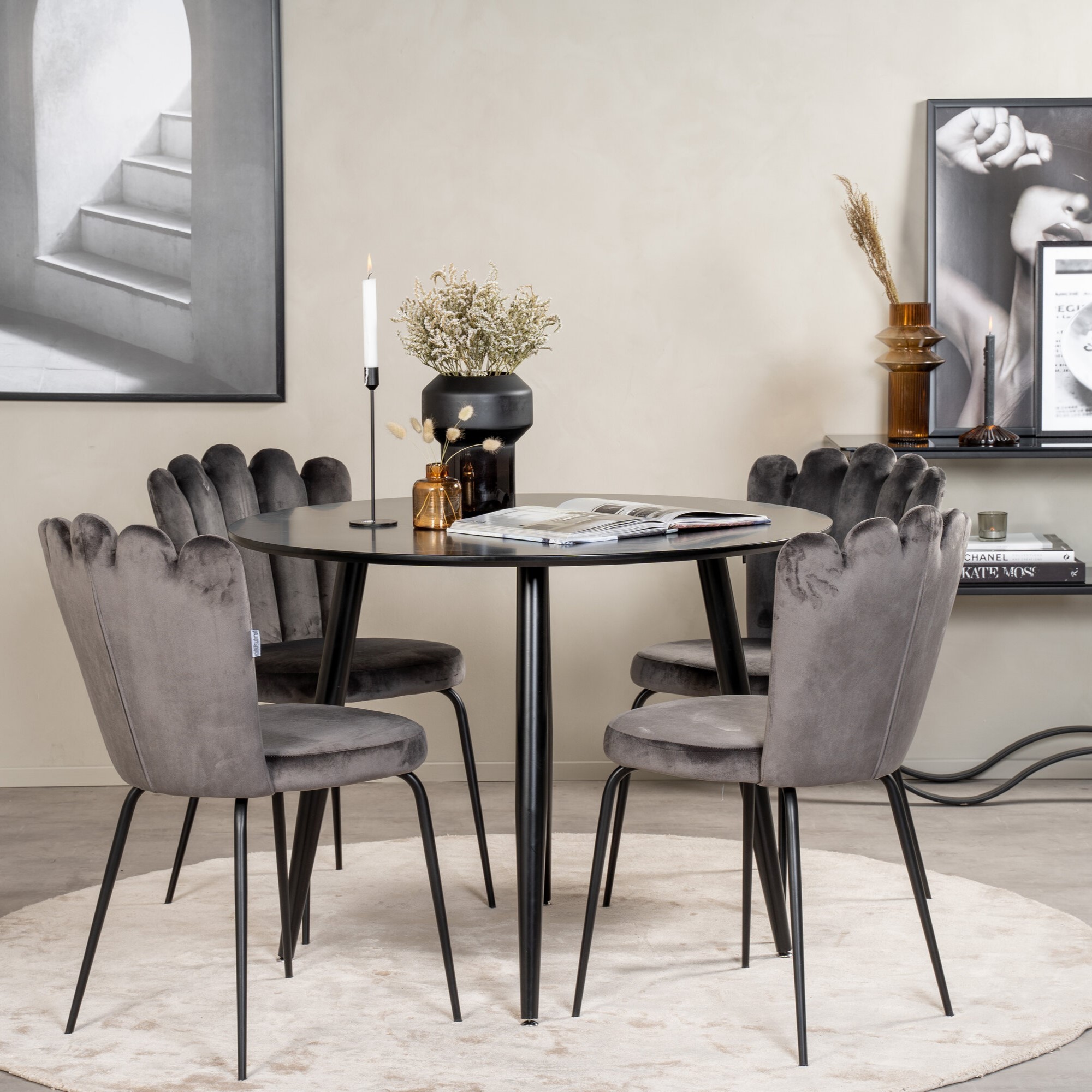 Spisegruppe Venture Home Plaza med 4stk Limhamn Stoler