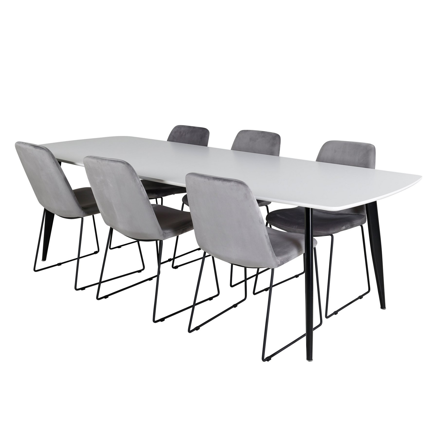 Spisegruppe Venture Home Polar med 6stk Muce Stoler