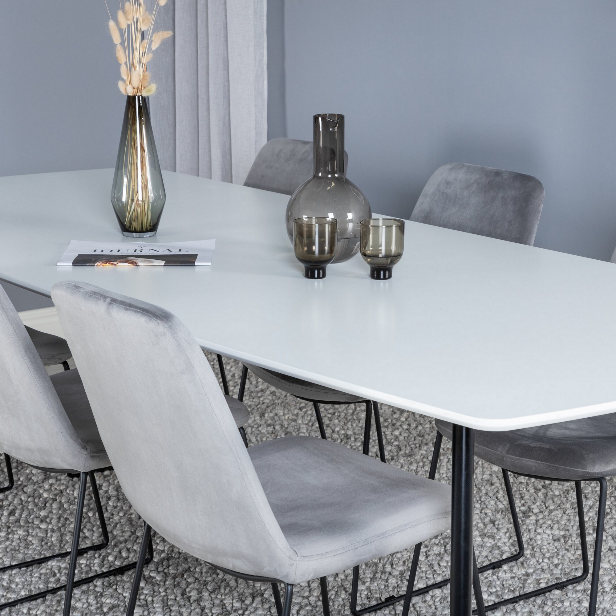 Spisegruppe Venture Home Polar med 6stk Muce Stoler