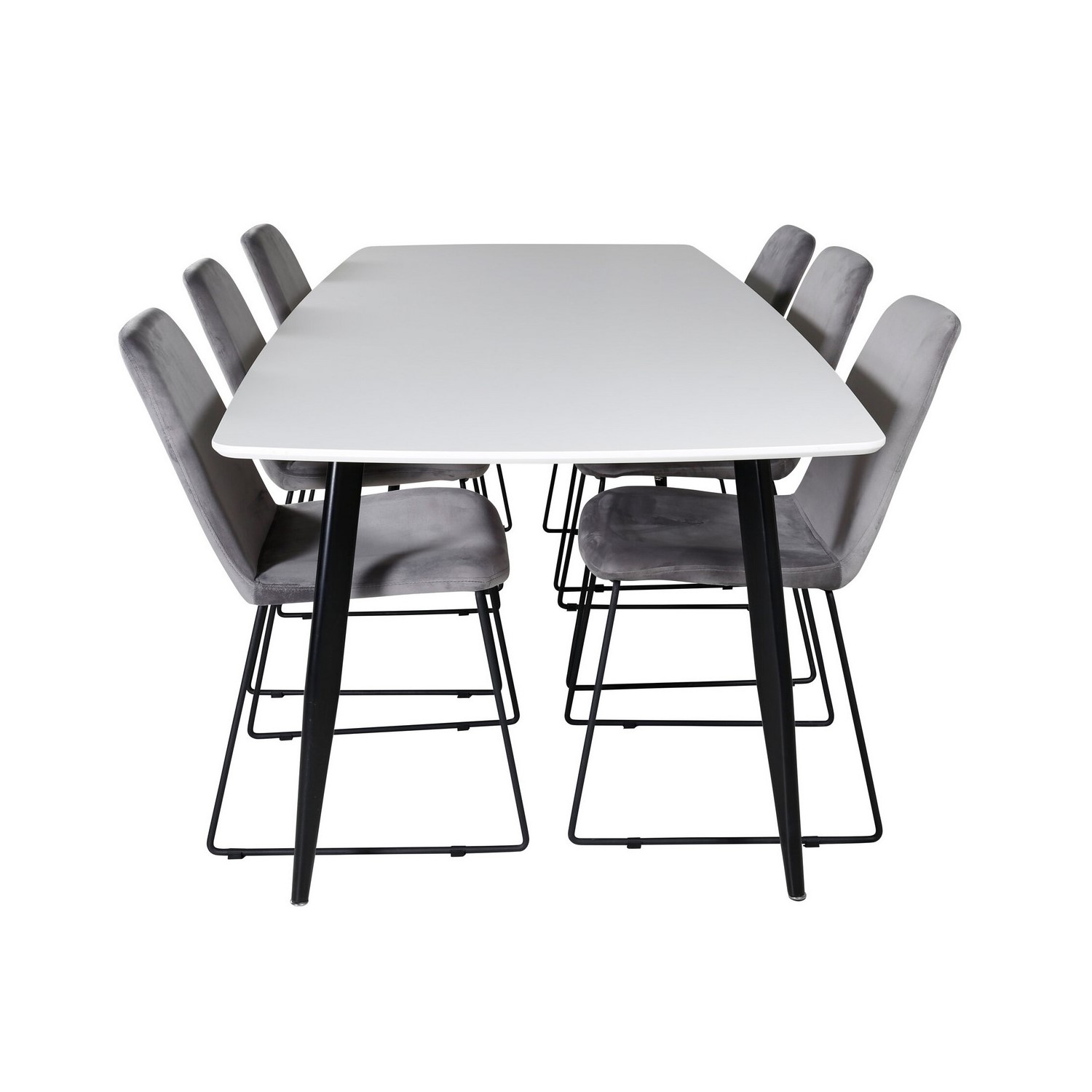 Spisegruppe Venture Home Polar med 6stk Muce Stoler