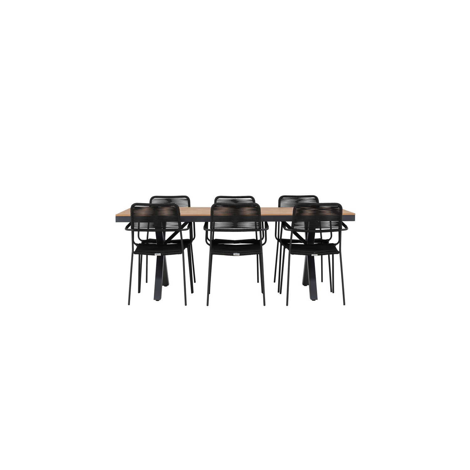 Hagegruppe Venture Home Garcia med 6 Lindos Lenestoler