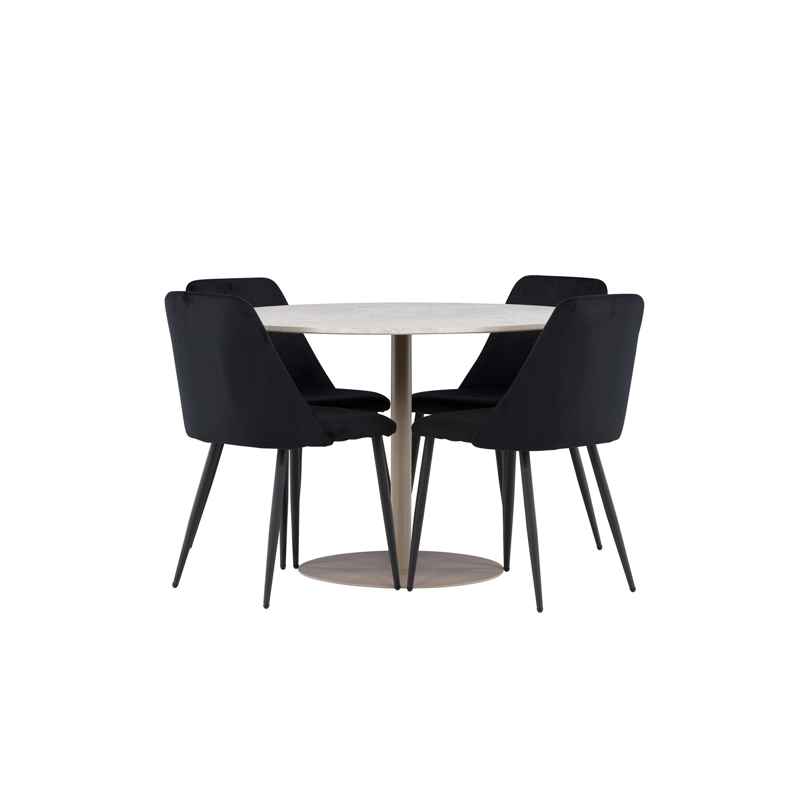 Spisegruppe Venture Home Lycke Ø110 med 4 stk Night Stoler