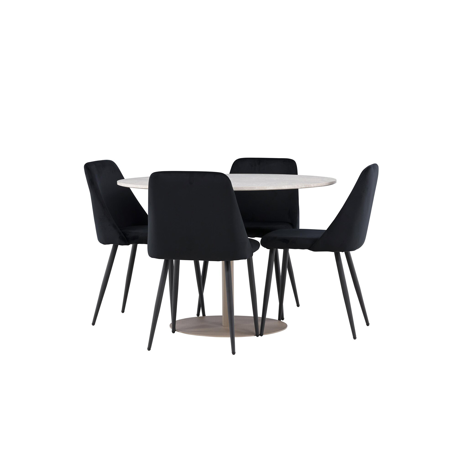 Spisegruppe Venture Home Lycke Ø110 med 4 stk Night Stoler