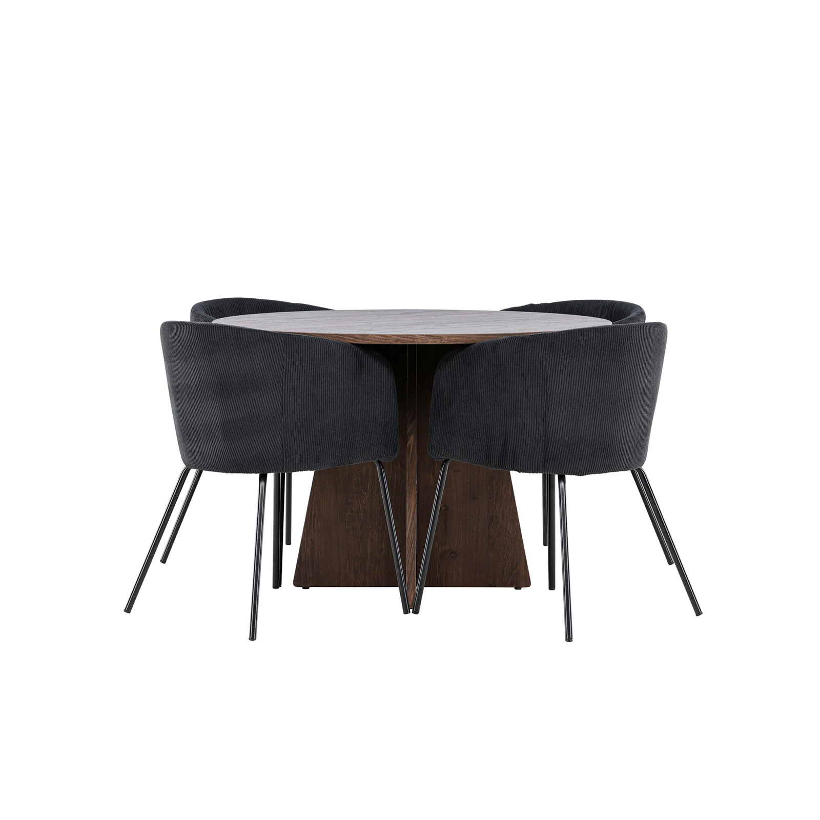 Spisegruppe Venture Home Bootcut Ø110 med 4 stk Berit Stoler