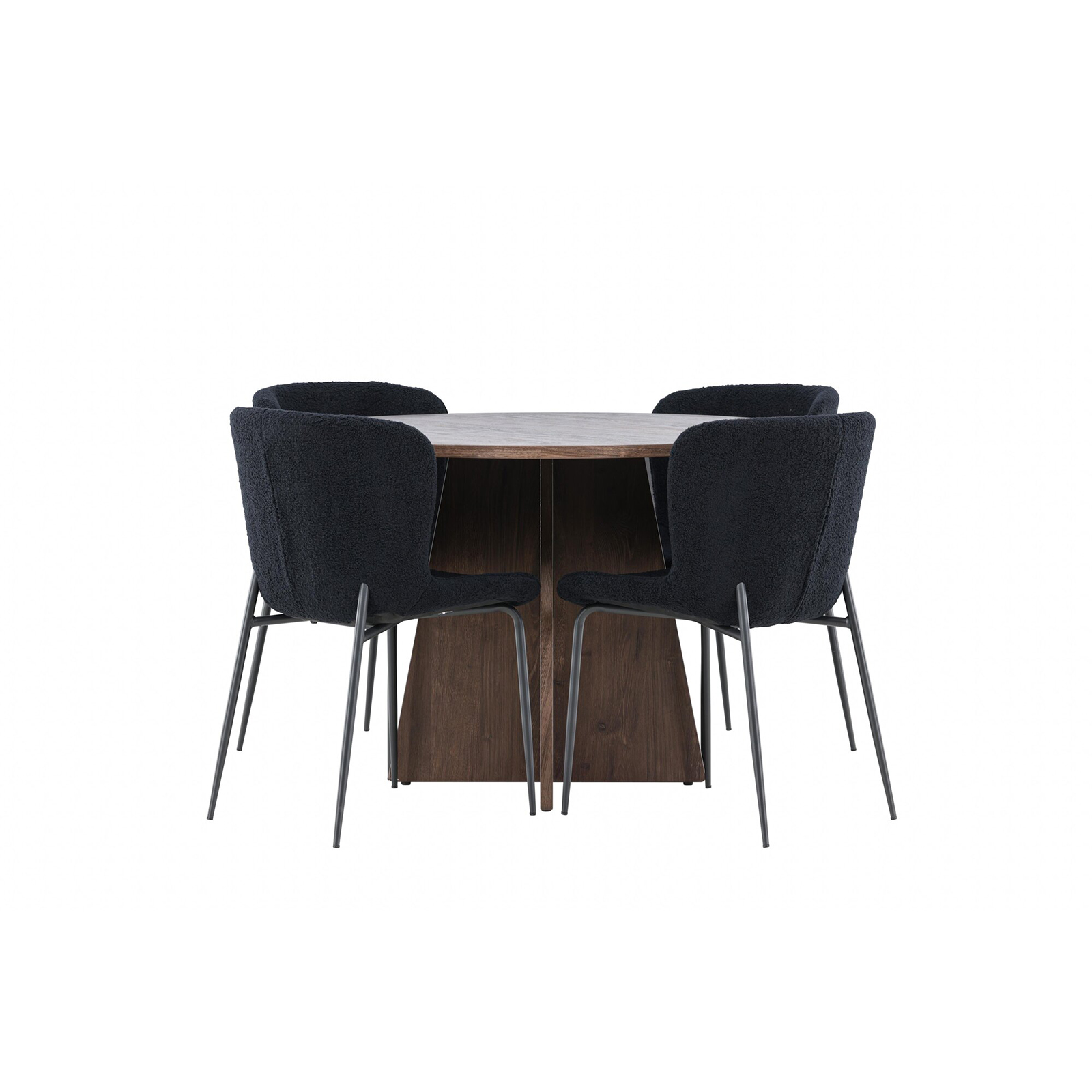 Spisegruppe Venture Home Bootcut Ø110 med 4 stk Modesto Stoler