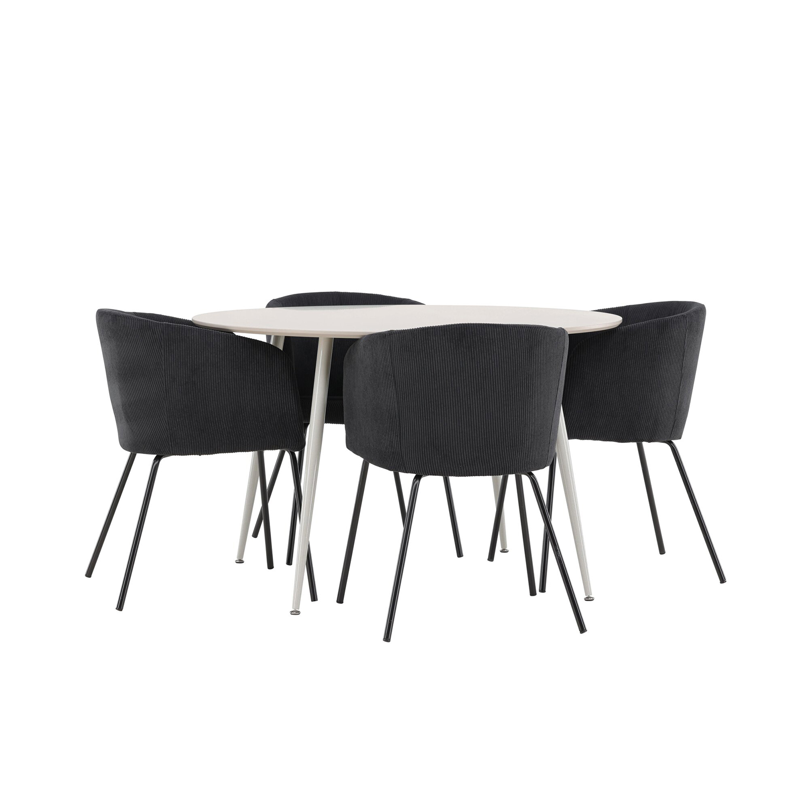 Spisegruppe Venture Home Plaza Ø120 med 4 stk Berit Stoler