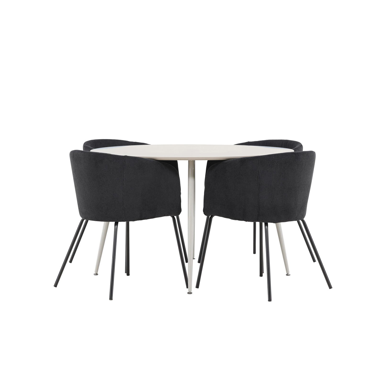 Spisegruppe Venture Home Plaza Ø120 med 4 stk Berit Stoler