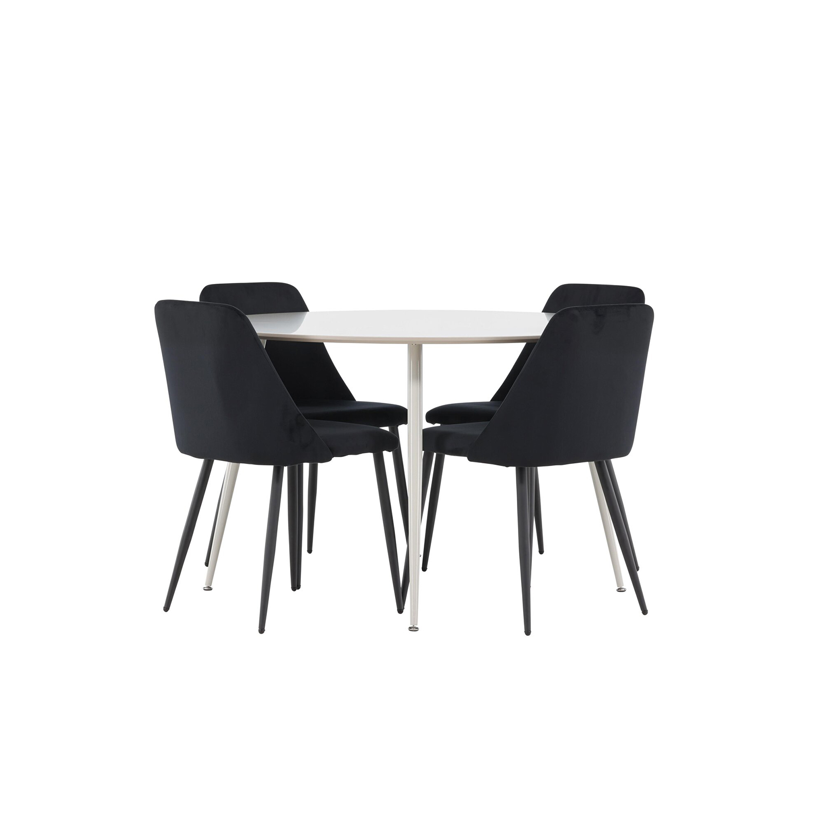 Spisegruppe Venture Home Plaza Ø120 med 4 stk Night Stoler