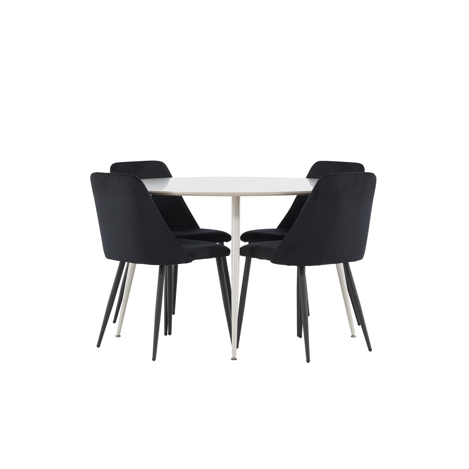 Spisegruppe Venture Home Plaza Ø120 med 4 stk Night Stoler