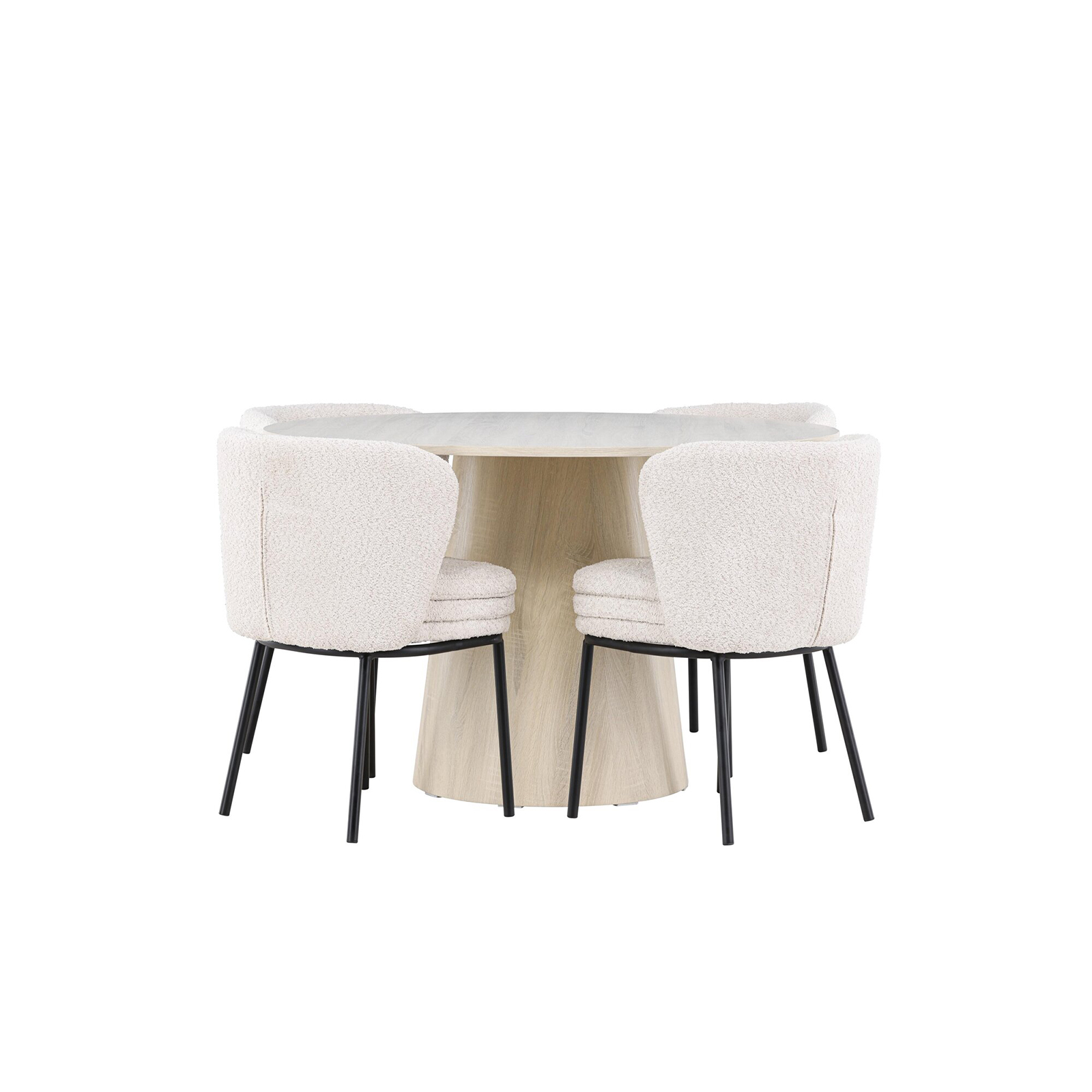 Spisegruppe Venture Home Lanzo Ø120 med 4 stk Agnes Stoler