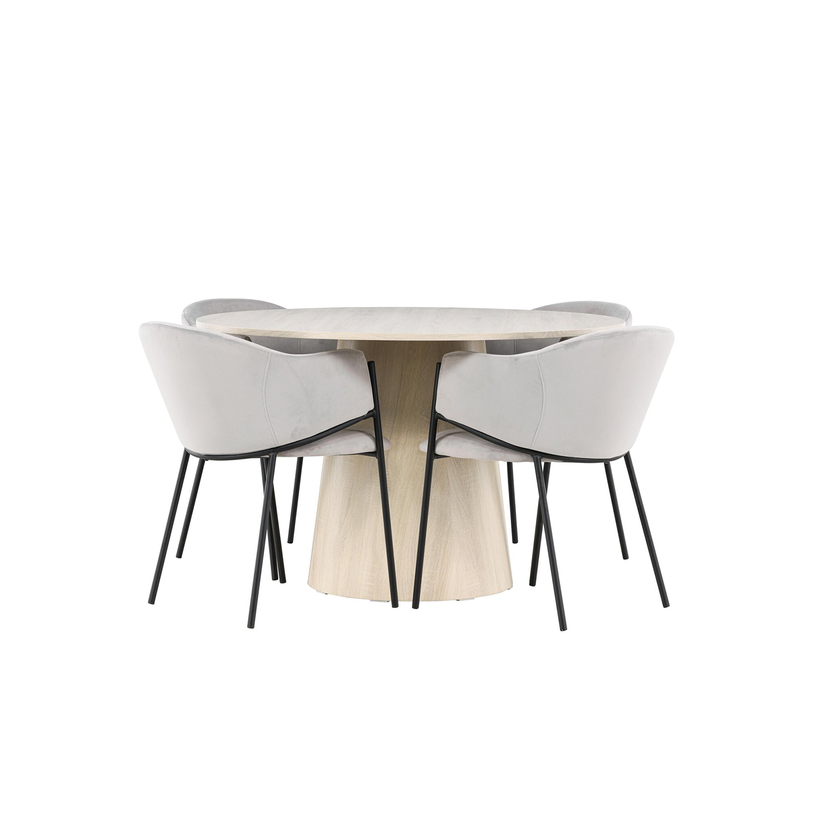 Spisegruppe Venture Home Lanzo Ø120 med 4 stk Evelina Stoler