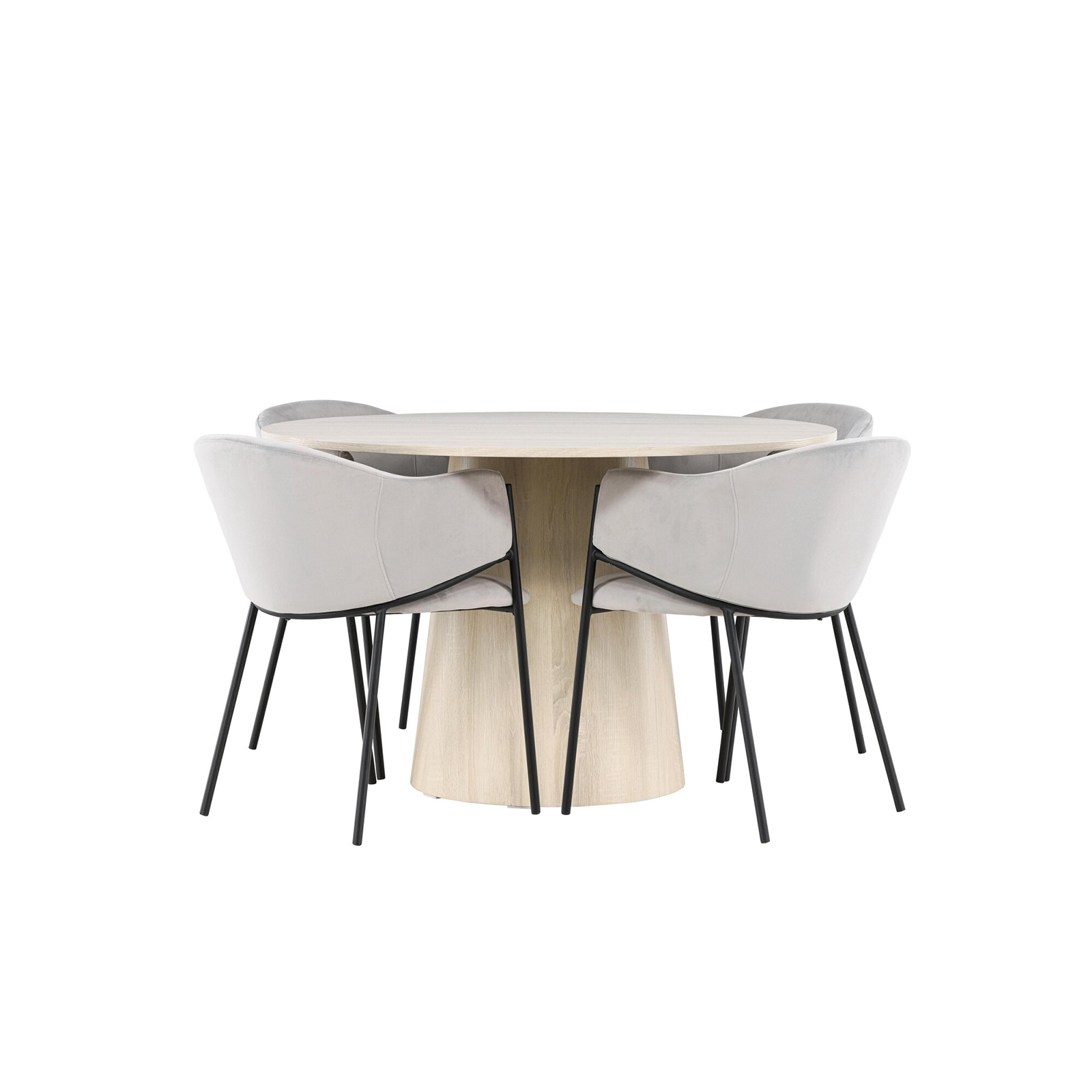 Spisegruppe Venture Home Lanzo Ø120 med 4 stk Evelina Stoler