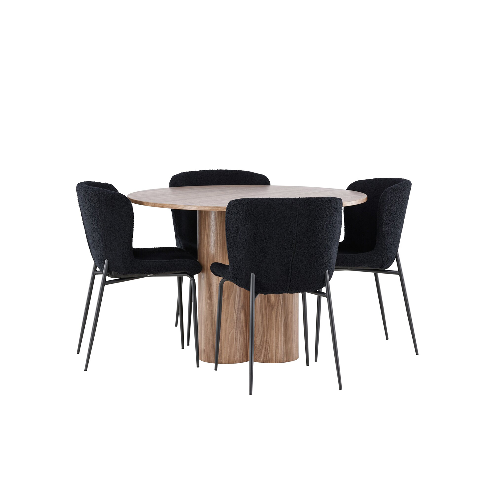 Spisegruppe Venture Home Olivia Ø110 med 4 stk Modesto Stoler