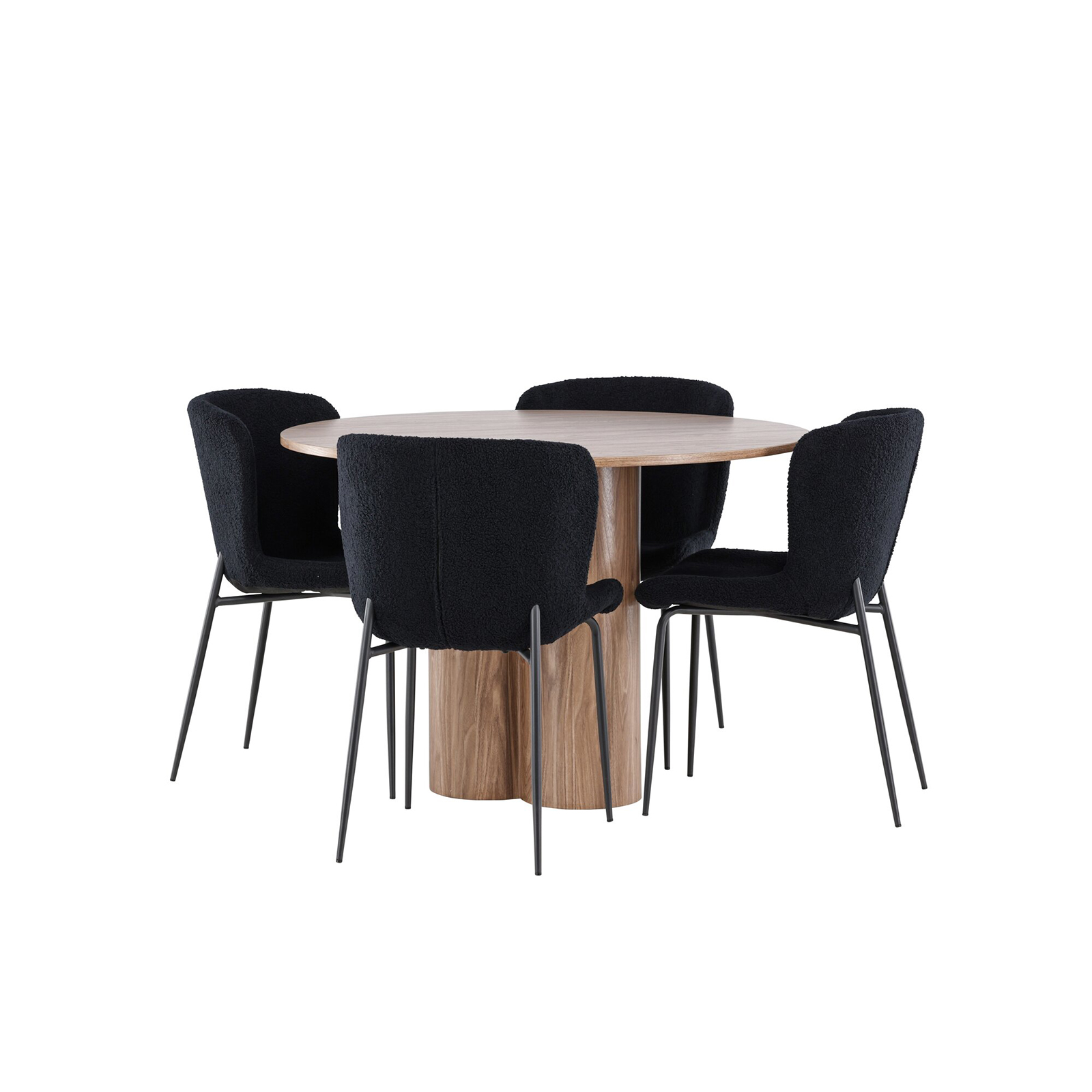 Spisegruppe Venture Home Olivia Ø110 med 4 stk Modesto Stoler