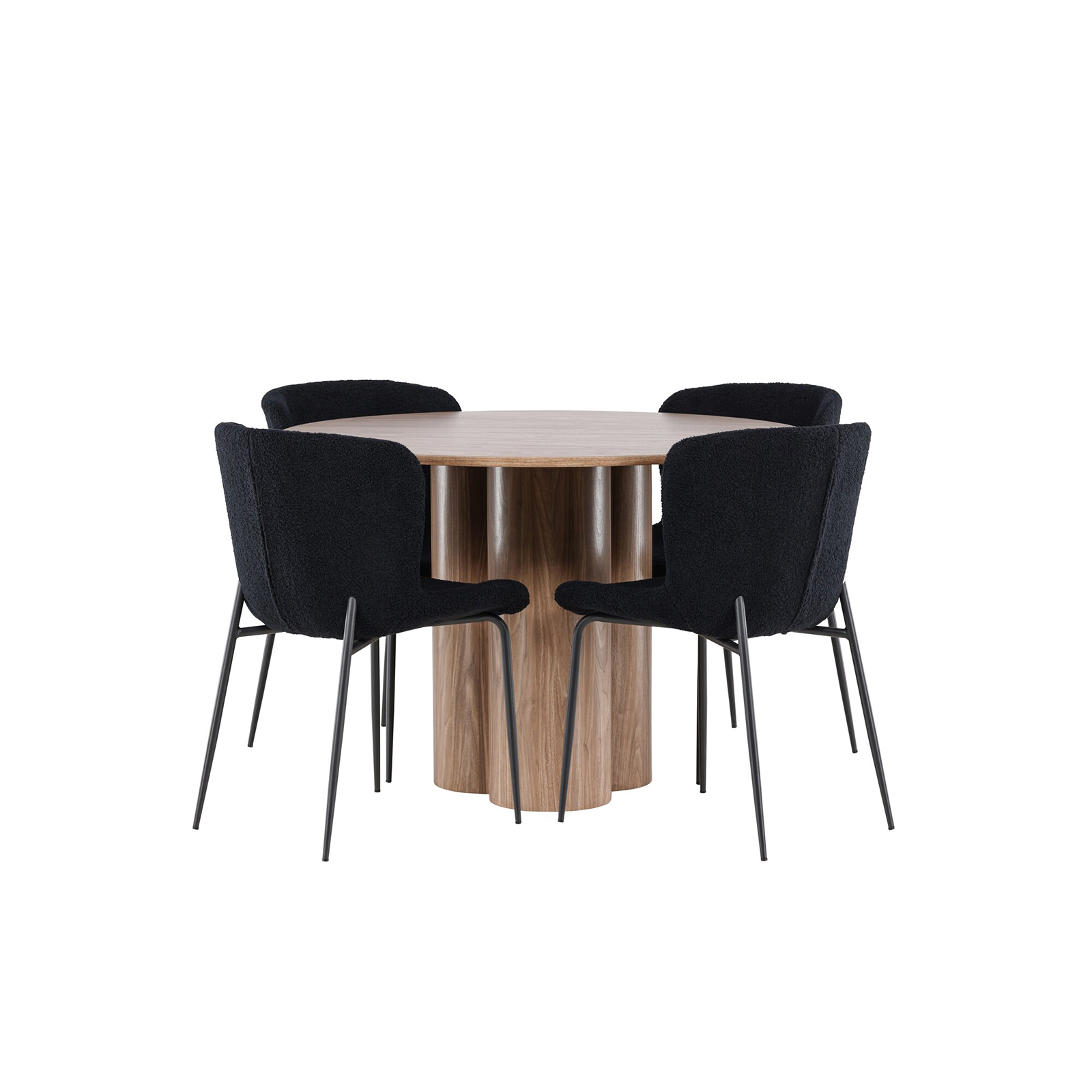 Spisegruppe Venture Home Olivia Ø110 med 4 stk Modesto Stoler