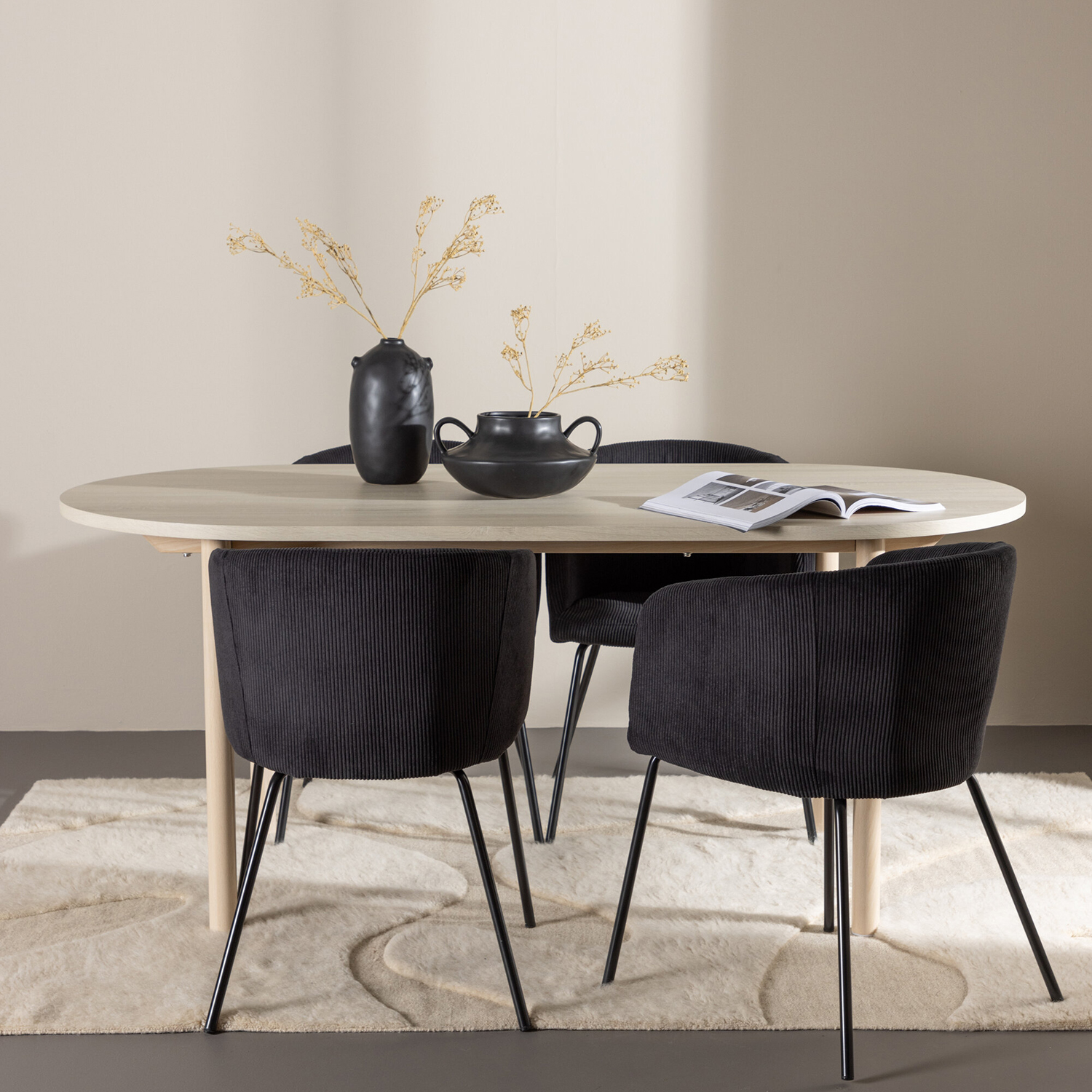 Spisegruppe Venture Home Andy 180 med 4 stk Berit Stoler