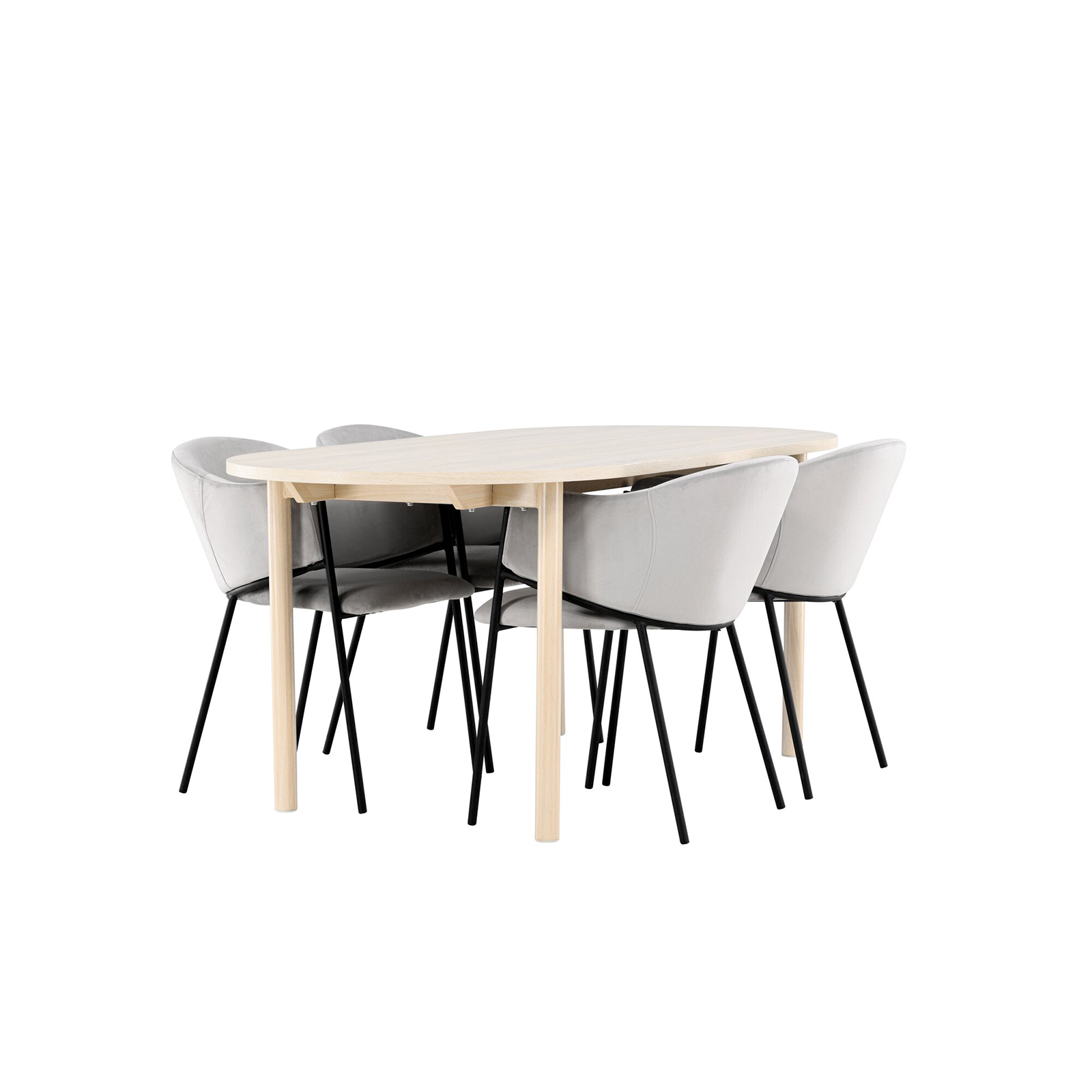 Spisegruppe Venture Home Andy 180 med 4 stk Evelina Stoler