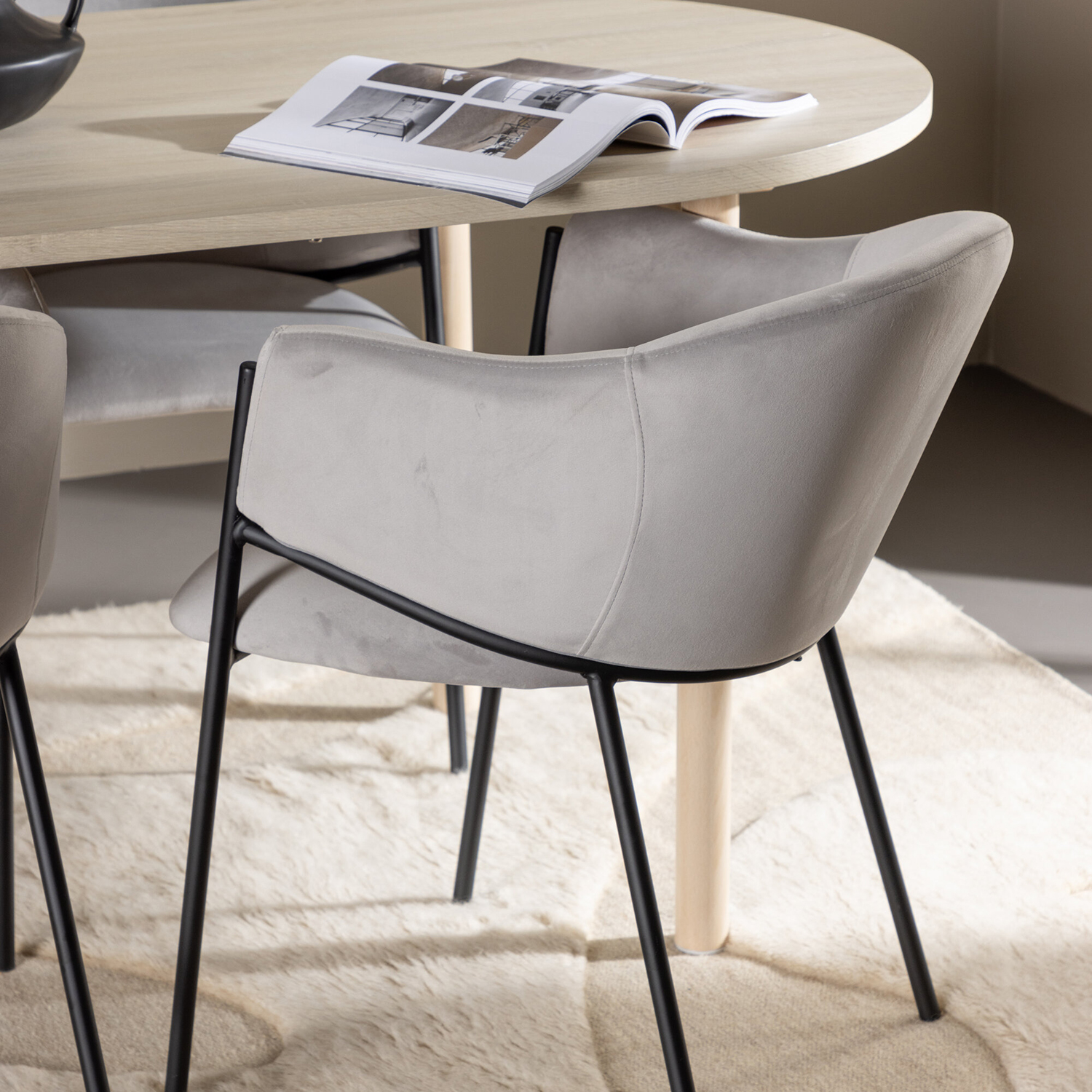 Spisegruppe Venture Home Andy 180 med 4 stk Evelina Stoler