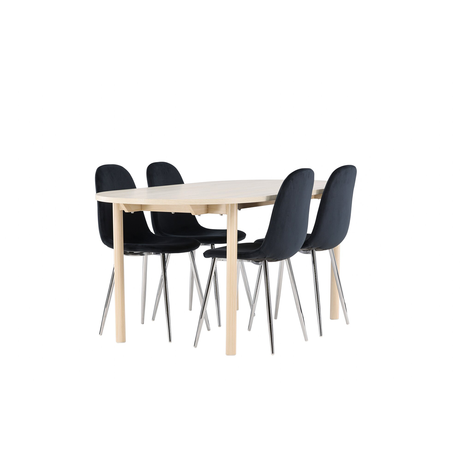 Spisegruppe Venture Home Andy 180 med 4 stk Polar Stoler Fløyel