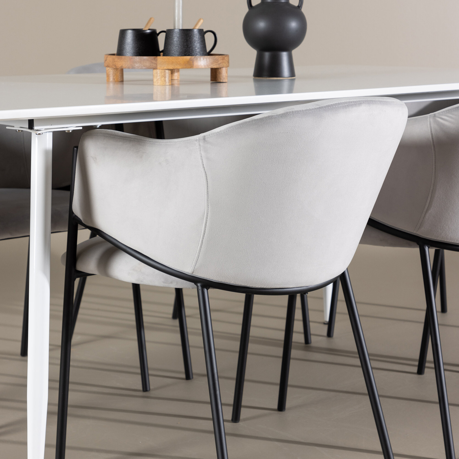 Spisegruppe Venture Home Silar 180 med 6 stk Evelina Stoler