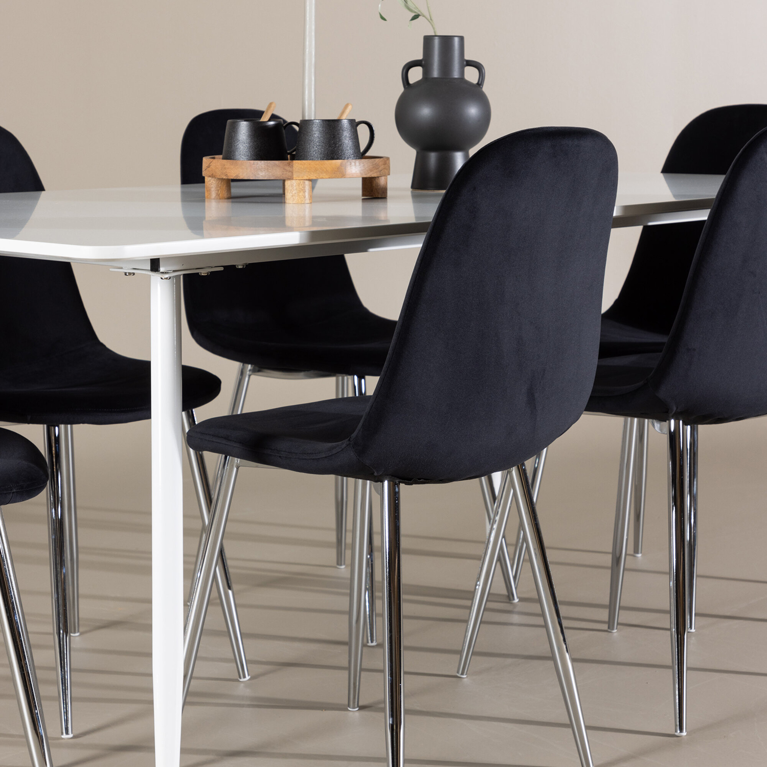 Spisegruppe Venture Home Silar 180 med 6 stk Polar Stoler Fløyel