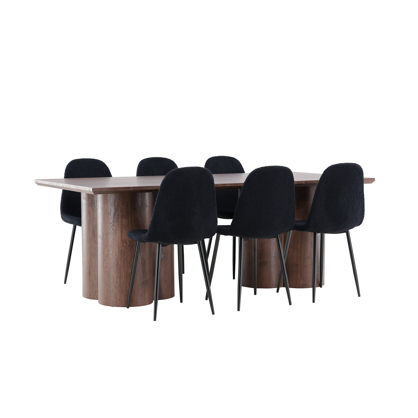 Spisegruppe Venture Home Olivia 210 med 6 stk Polar Stoler Teddy