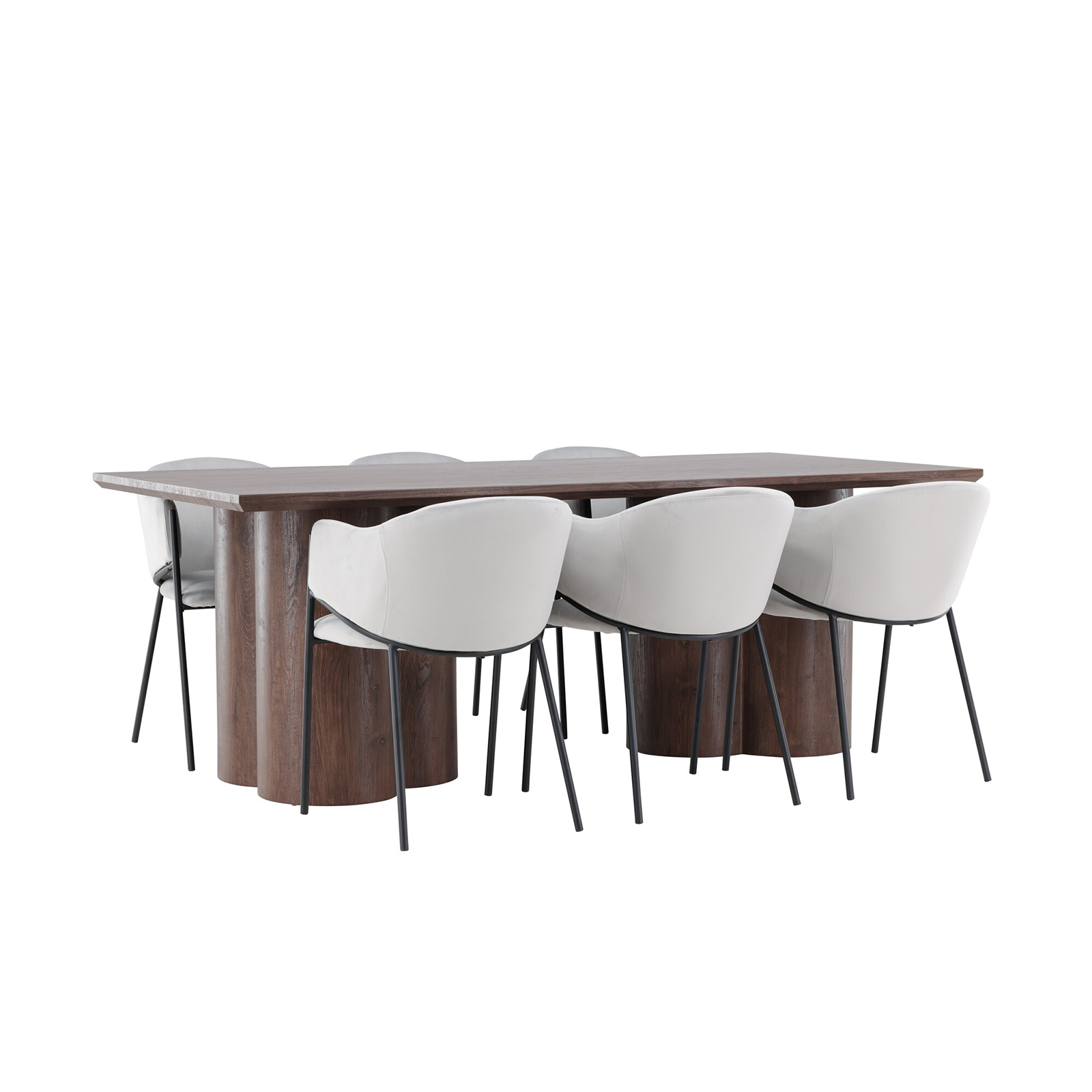 Spisegruppe Venture Home Olivia 210 med 6 stk Evelina Stoler