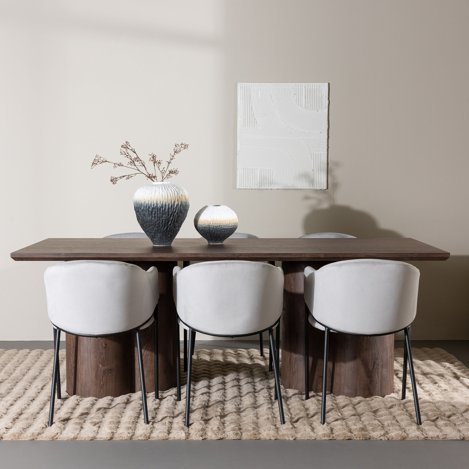 Spisegruppe Venture Home Olivia 210 med 6 stk Evelina Stoler