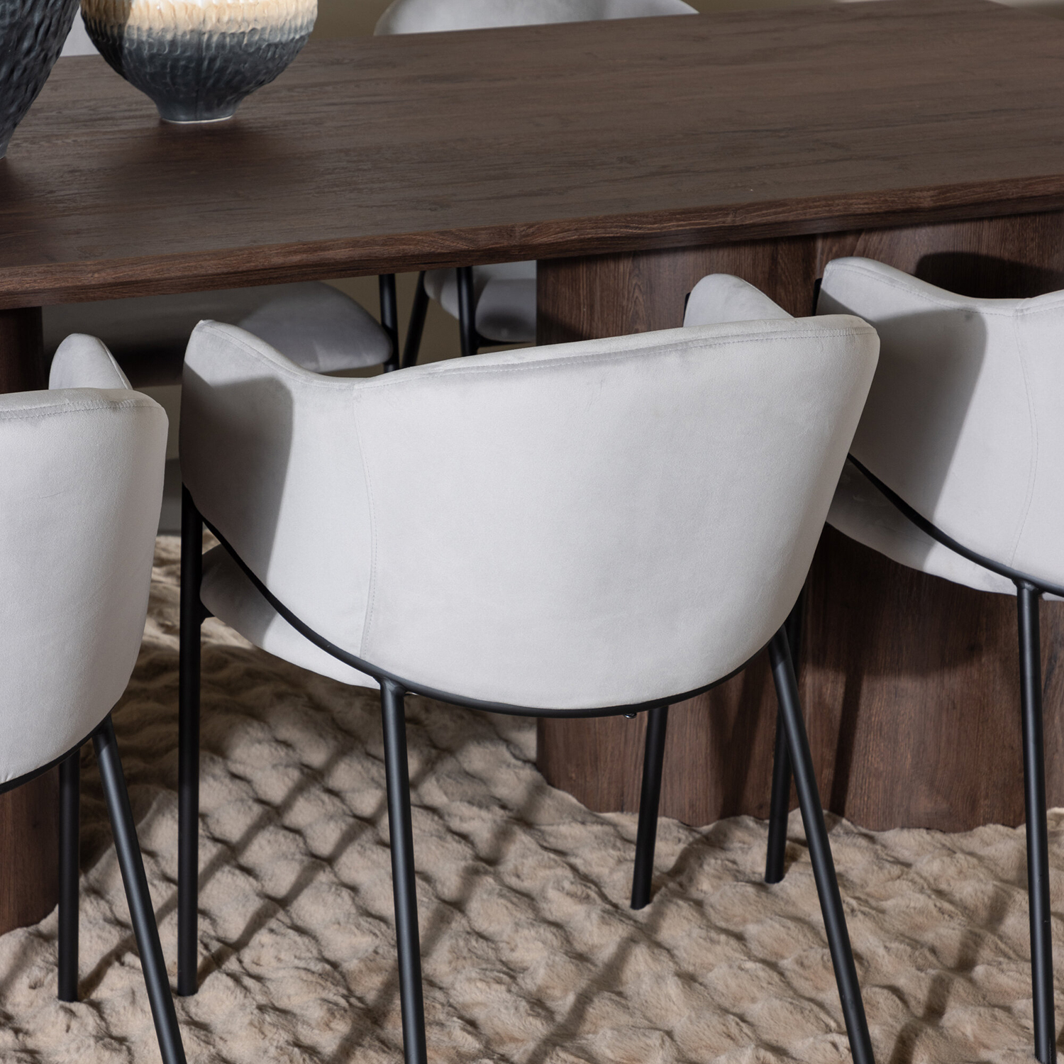 Spisegruppe Venture Home Olivia 210 med 6 stk Evelina Stoler