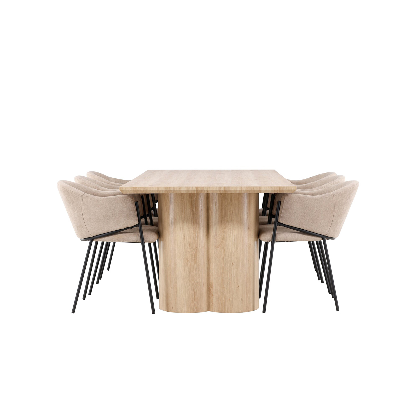 Spisegruppe Venture Home Olivia 210 med 6 stk Evelina Stoler