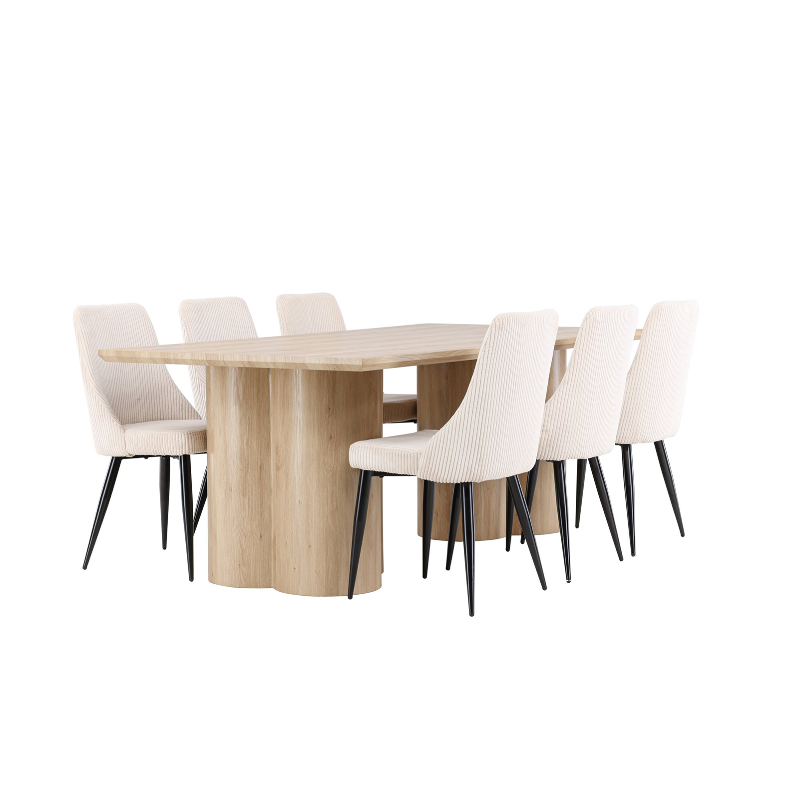 Spisegruppe Venture Home Olivia 210 med 6 stk Leone Stoler