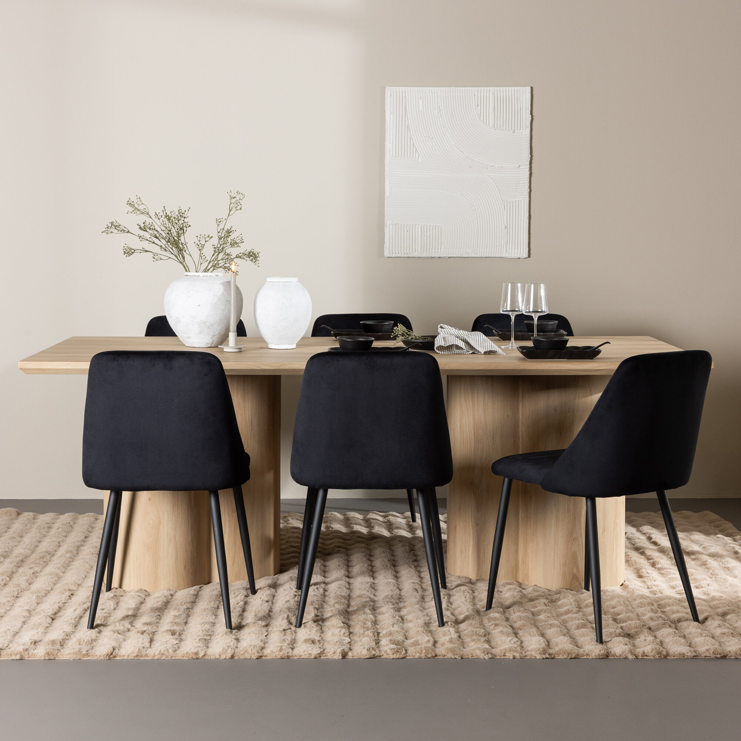 Spisegruppe Venture Home Olivia 210 med 6 stk Night Stoler