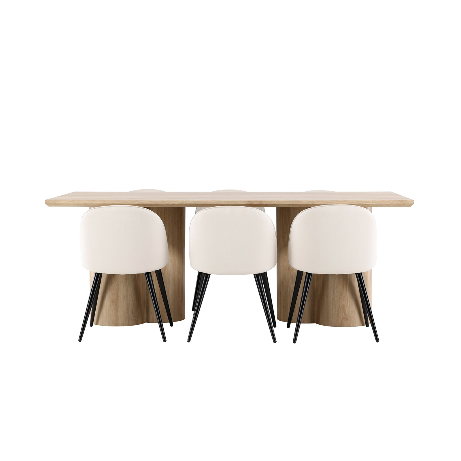 Spisegruppe Venture Home Olivia 210 med 6 stk Velvet Stoler