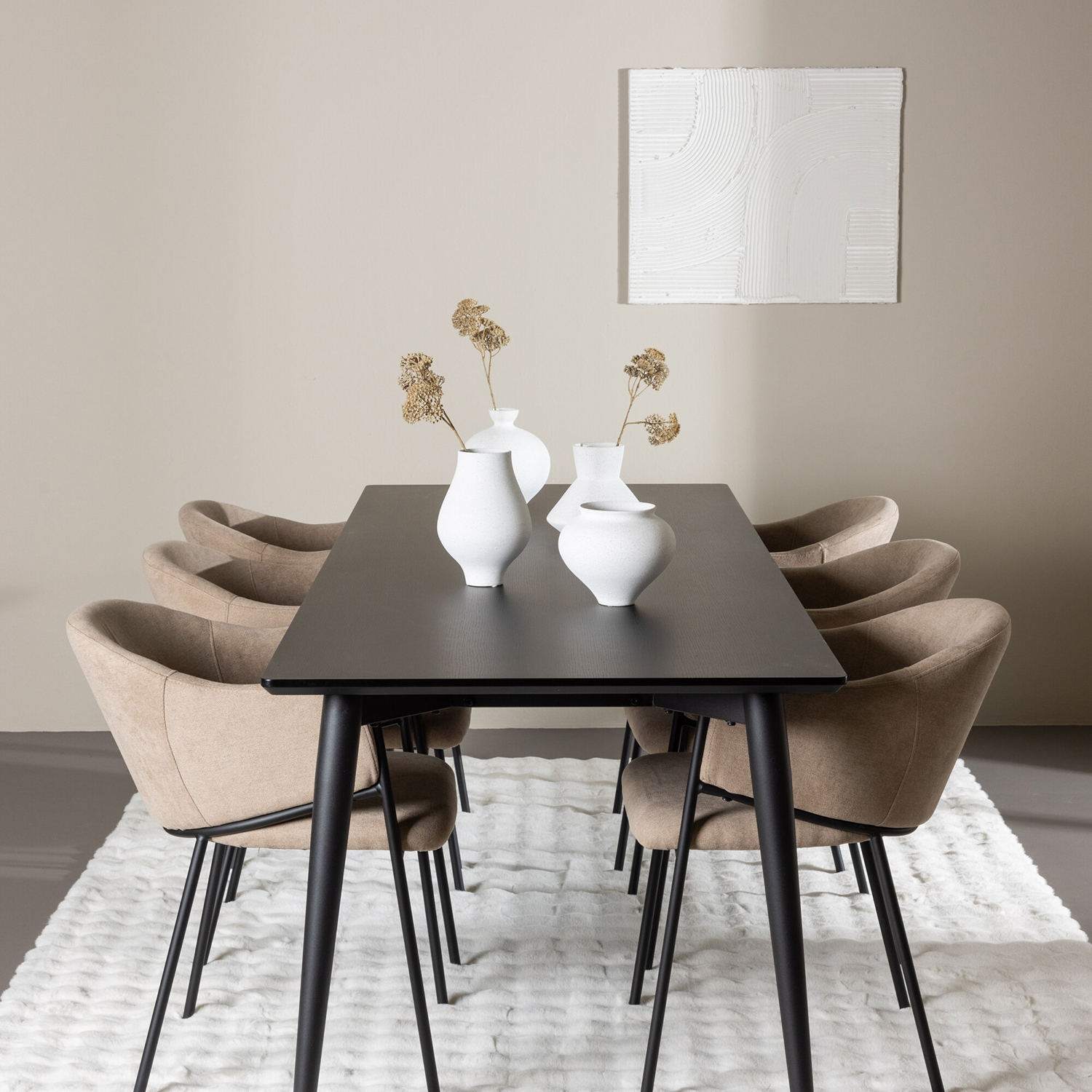 Spisegruppe Venture Home Ellis 230 med 6 stk Evelina Stoler