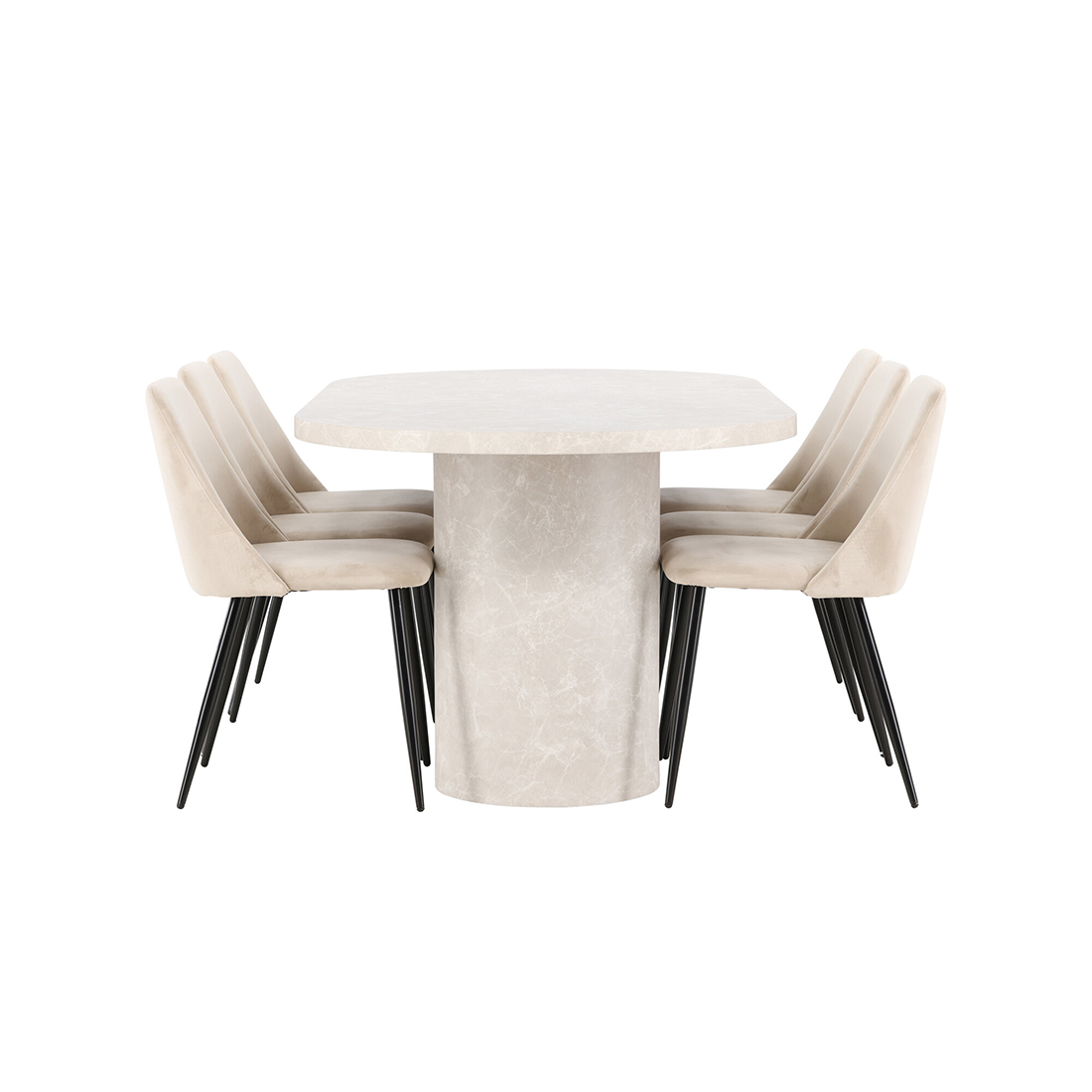 Spisegruppe Venture Home Narvik med 6st Night Spisestoler