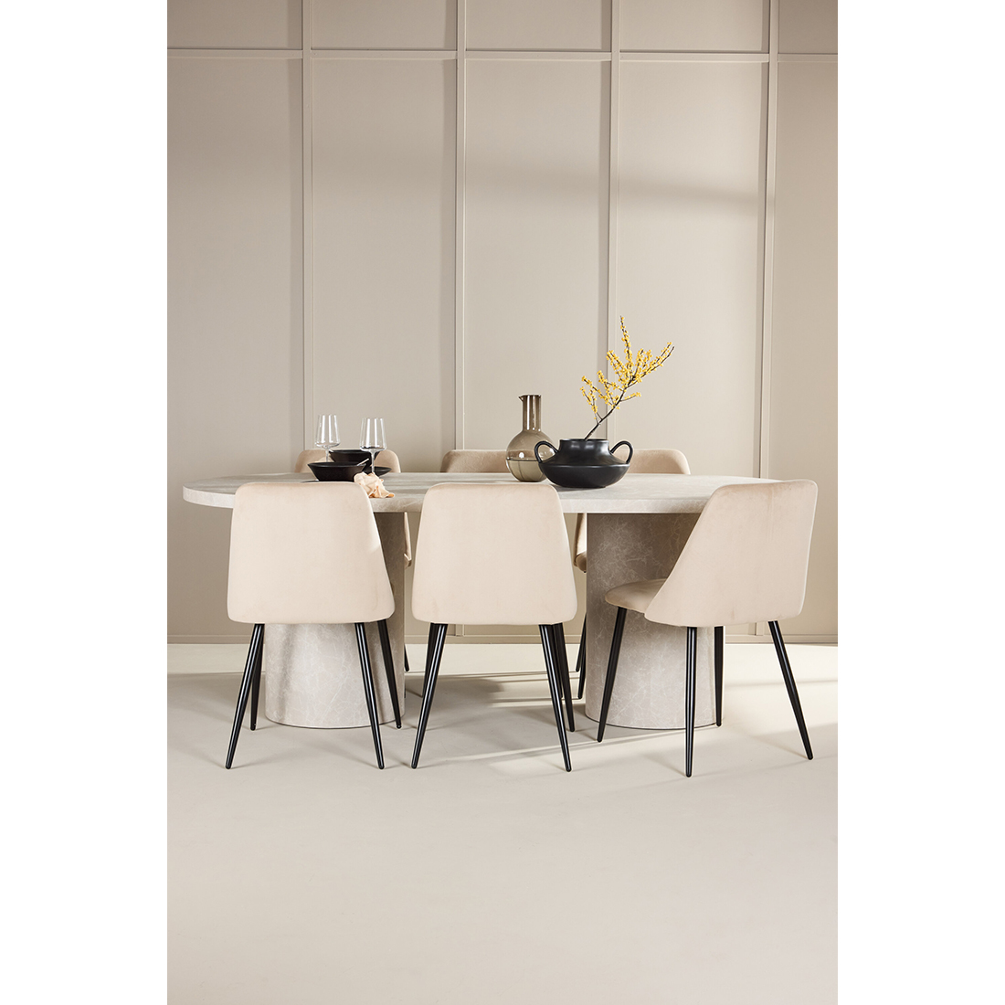 Spisegruppe Venture Home Narvik med 6st Night Spisestoler