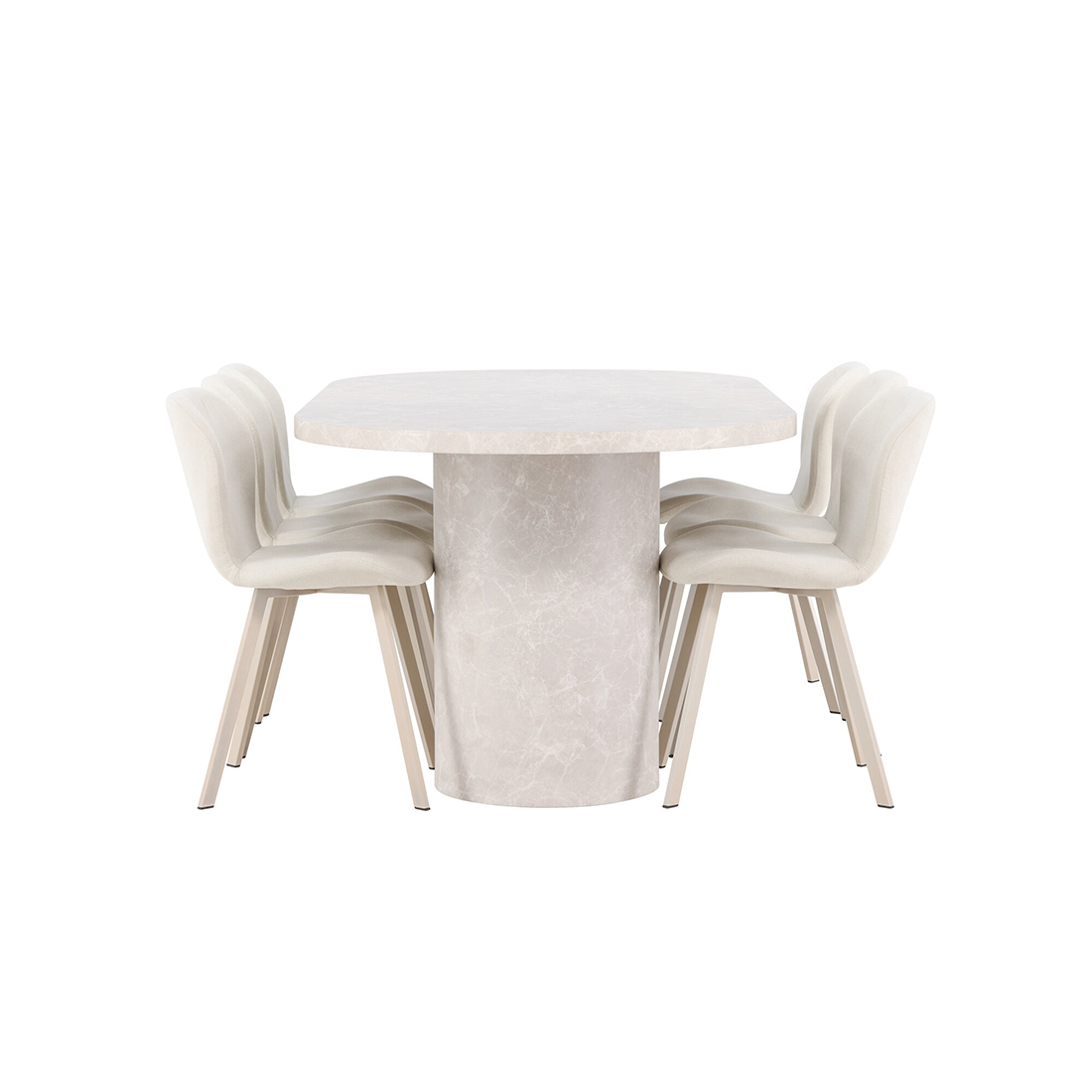 Spisegruppe Venture Home Narvik med 6st Lilja Spisestoler