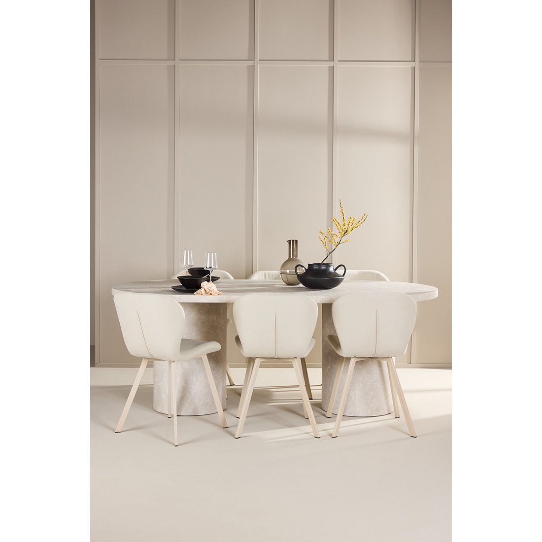 Spisegruppe Venture Home Narvik med 6st Lilja Spisestoler