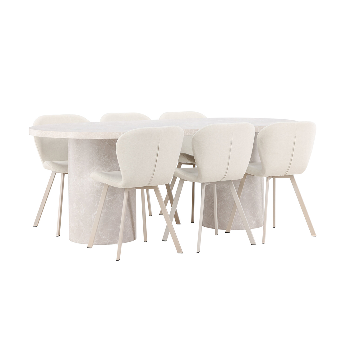 Spisegruppe Venture Home Narvik med 6st Lilja Spisestoler