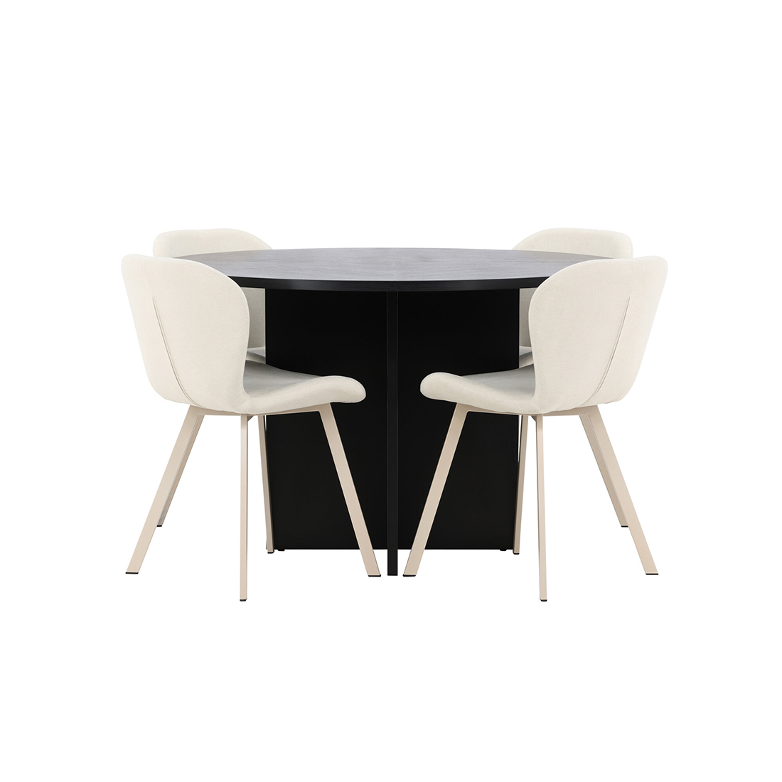 Spisegruppe Venture Home Strada Ø120 cm med 4st Lilja Spisestoler