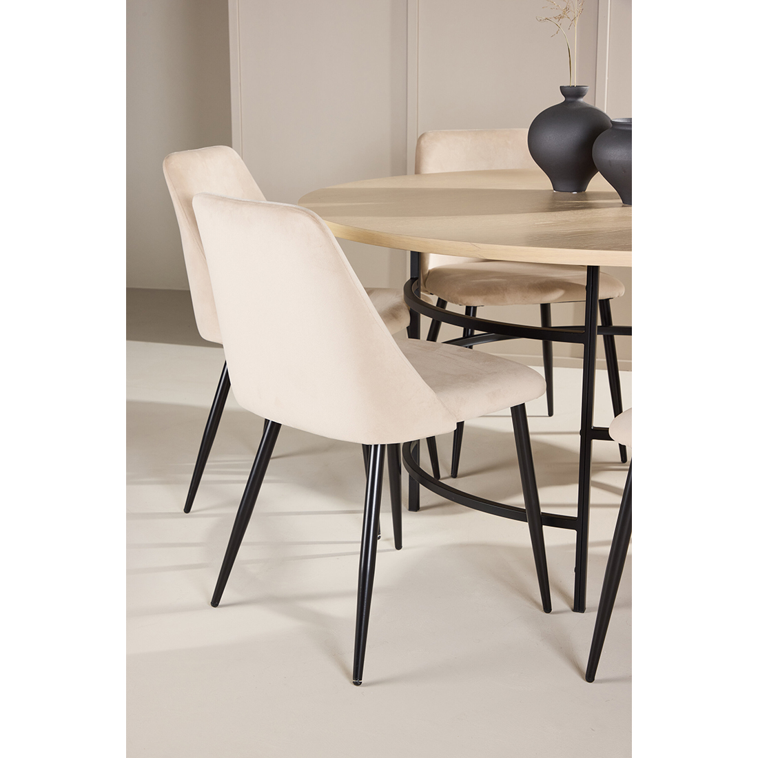 Spisegruppe Venture Home Copenhagen Ø140 cm med 6st Night Spisestoler