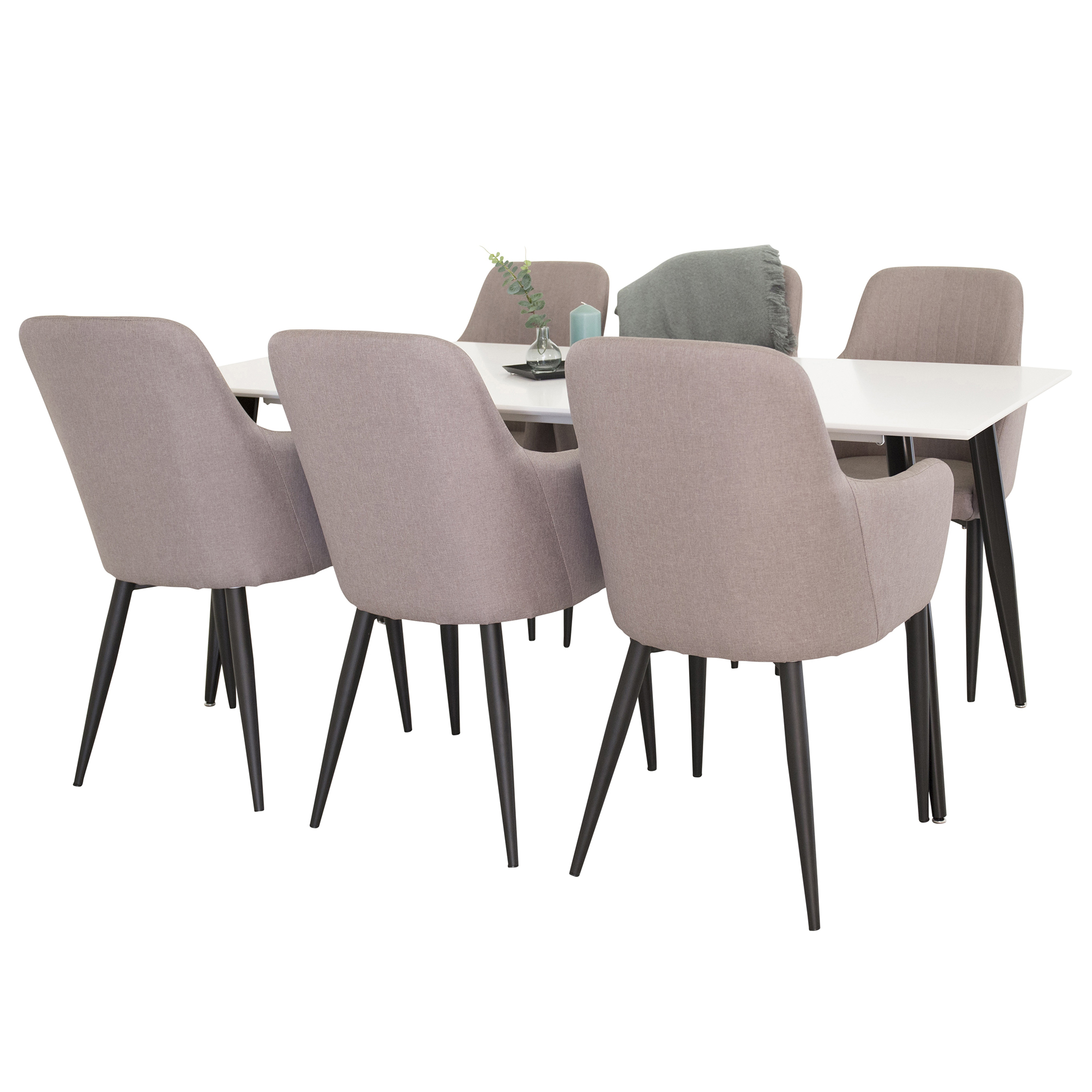 Matgrupp Venture Home Pobbie med 6 Corina Stolar Polyester