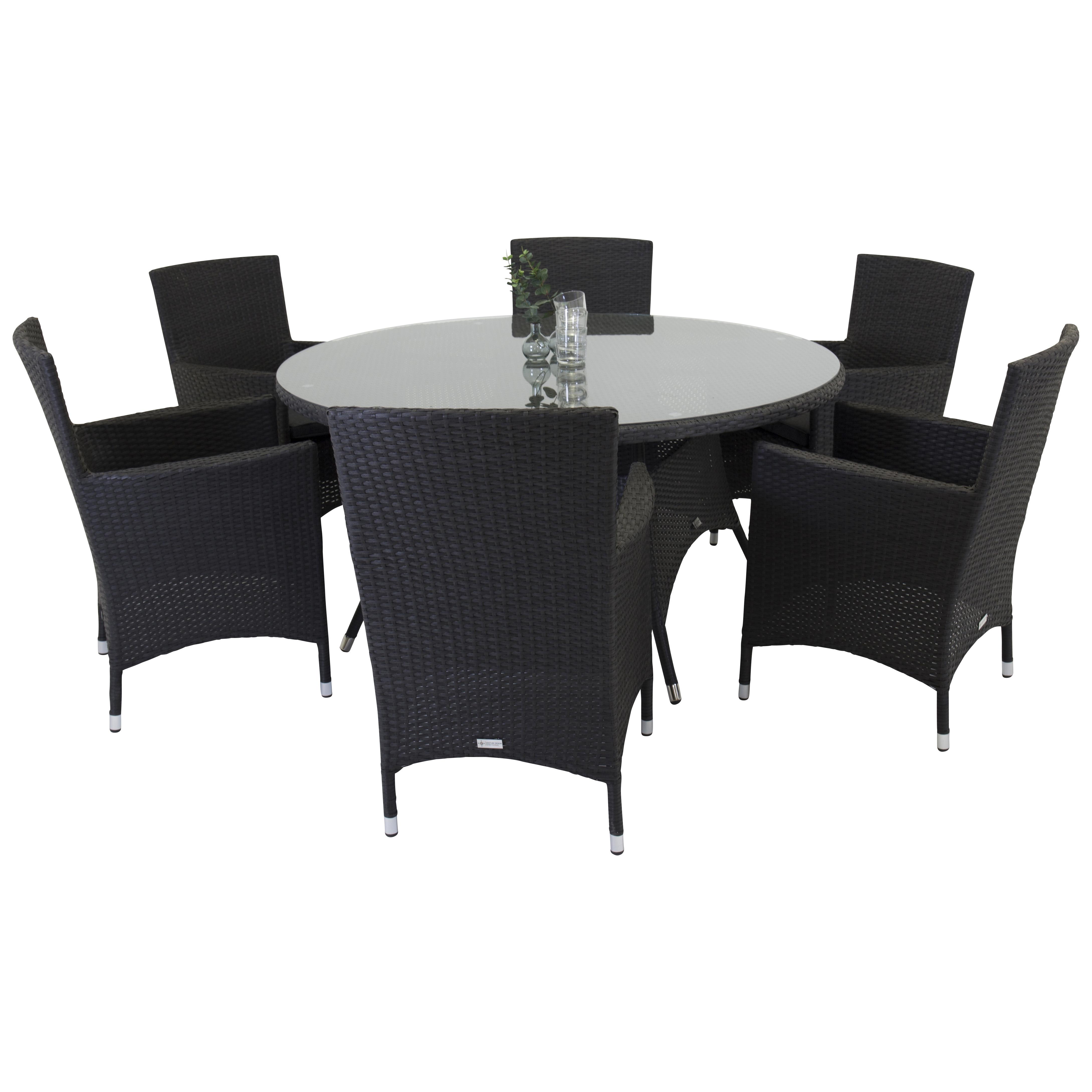 Spisegruppe Venture Home Virda Ø 150 med 6 Milwa Stoler