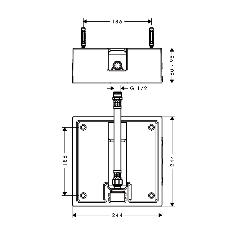 Grunnsett Hansgrohe Raindance Air 240 1jet