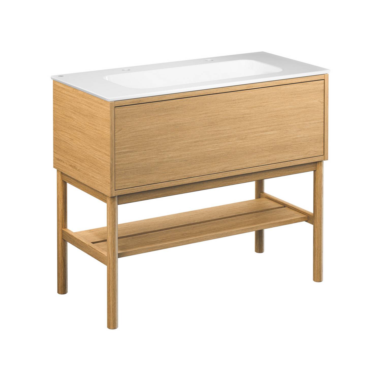 tvättställskåp gustavsberg ducentic 100 cm med tvättställ i porslin och benställning