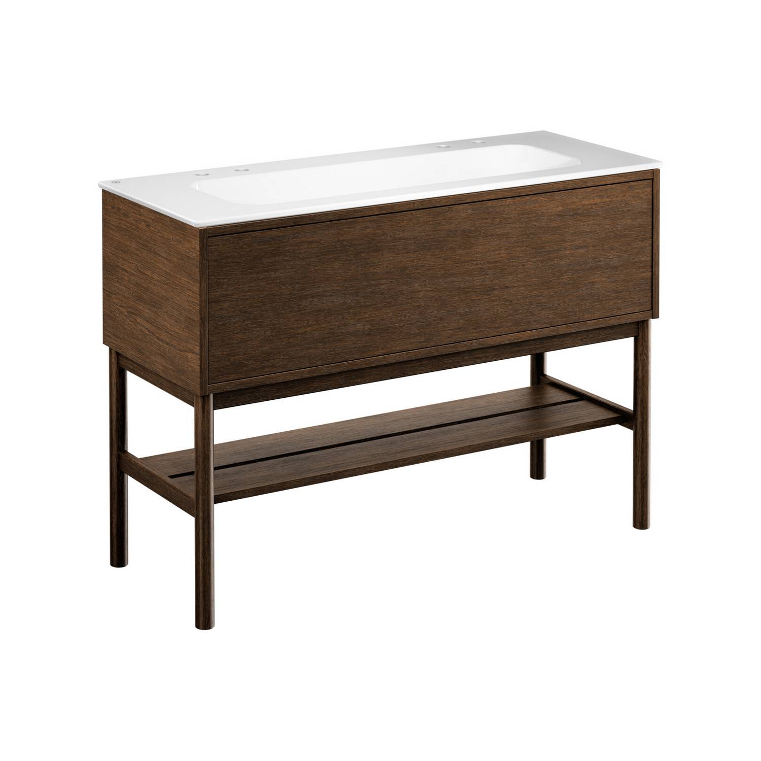 tvättställskåp gustavsberg ducentic 120 cm med tvättställ i porslin och benställning