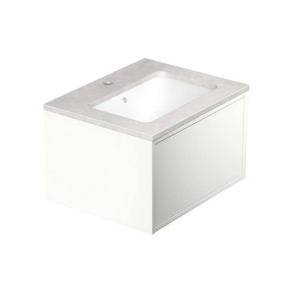 tvättställskåp gustavsberg ducentic 60 cm med stenbänkskiva och underlimmat tvättställ