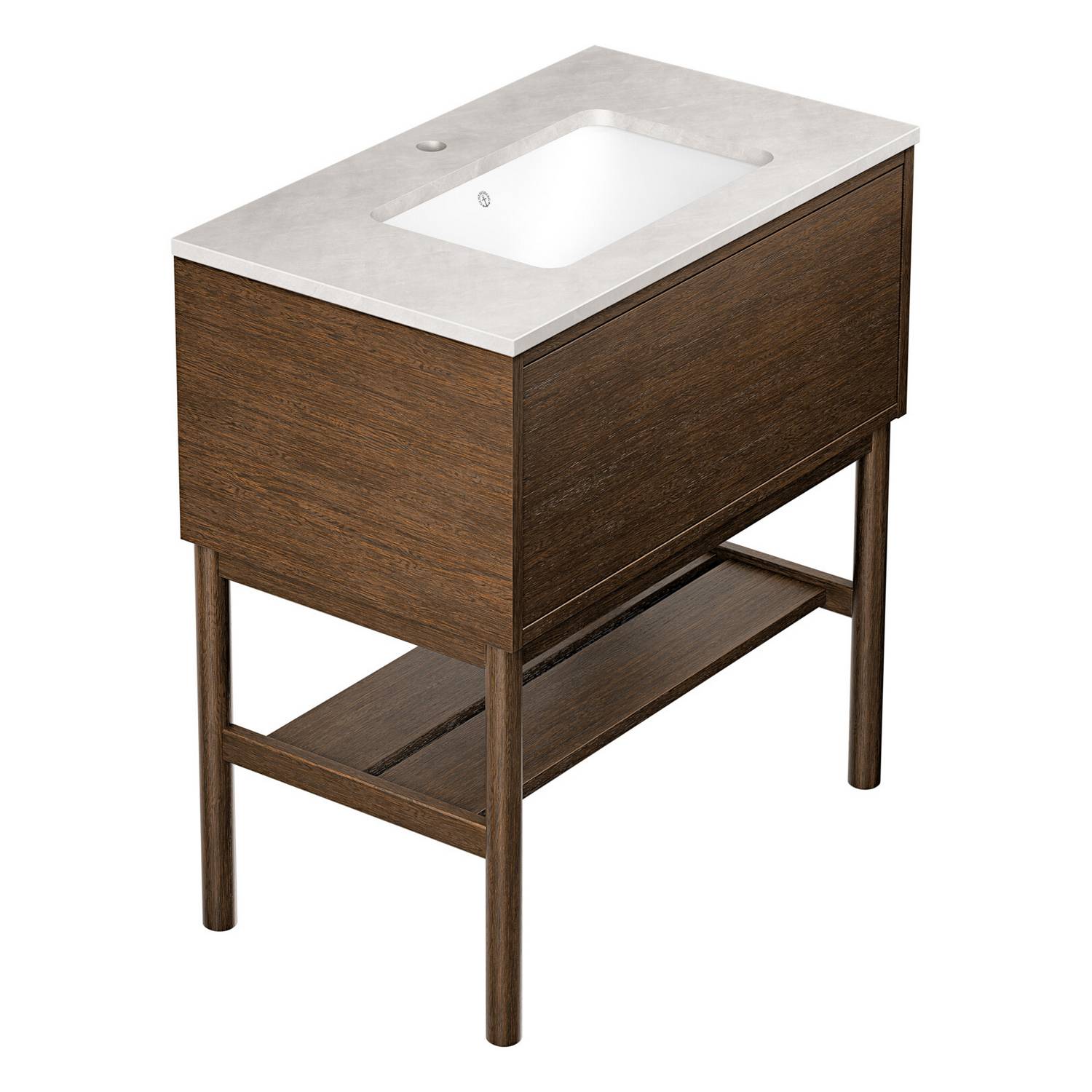 tvättställskåp gustavsberg ducentic 80 cm med stenbänkskiva, underlimmat tvättställ och benställning