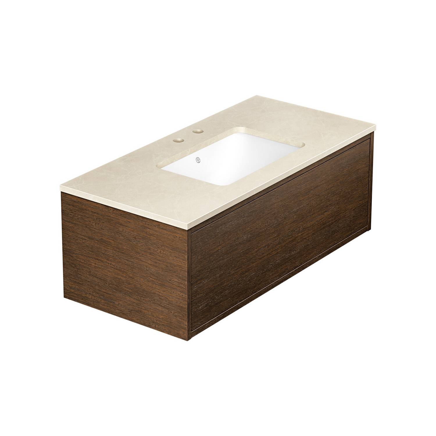 tvättställskåp gustavsberg ducentic 100 cm med stenbänkskiva och underlimmat tvättställ